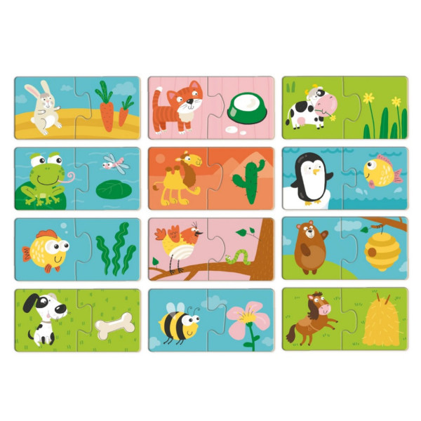 Детский пазл "ДУО-Кто что ест" 300691, 24 элемента(300691)