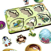 Деревянный пазл-сортер "Кто в яйце?" Ubumblebees (ПСФ085) PSF085(PSF085)