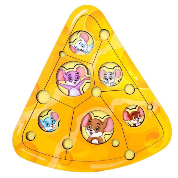 Дерев'яний пазл-вкладиш "Мишки в сирі" Ubumblebees (ПСД042) PSD042 сортер-головоломка (PSD042)