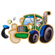 Дерев'яний пазл-вкладиш "Трактор" Ubumblebees (ПСД119) PSD119 пазл-контур (PSD119)