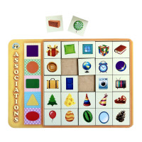 Дерев'яний пазл-вкладиш "Геометричні фігури" Ubumblebees (ПСД097) PSD097 сортер-асоціації (PSD097)