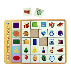 Дерев'яний пазл-вкладиш "Геометричні фігури" Ubumblebees (ПСД097) PSD097 сортер-асоціації (PSD097)