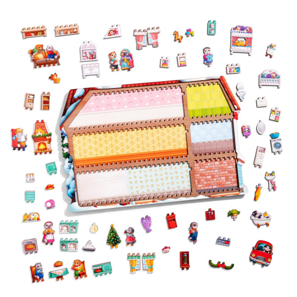 Пазл дитячий фігурний "Котячий дім" (ПСД248) PSD248, 88 елементів (PSD248)