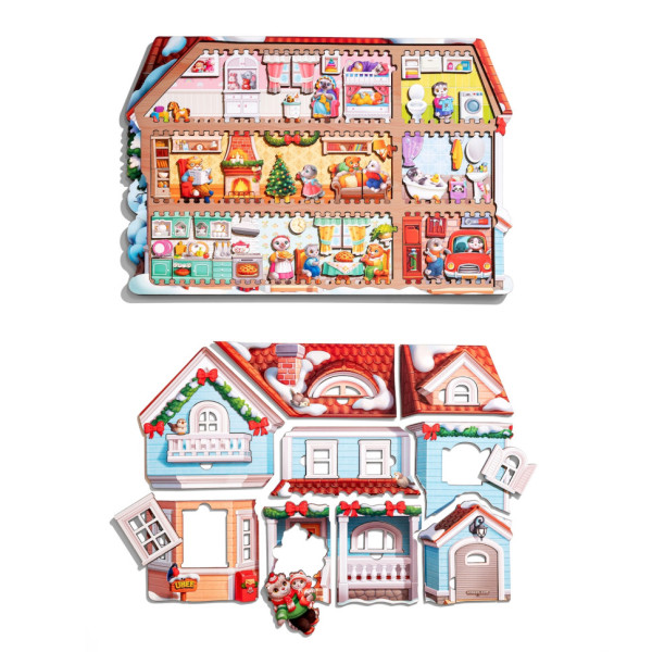 Пазл дитячий фігурний "Котячий дім" (ПСД248) PSD248, 88 елементів (PSD248)