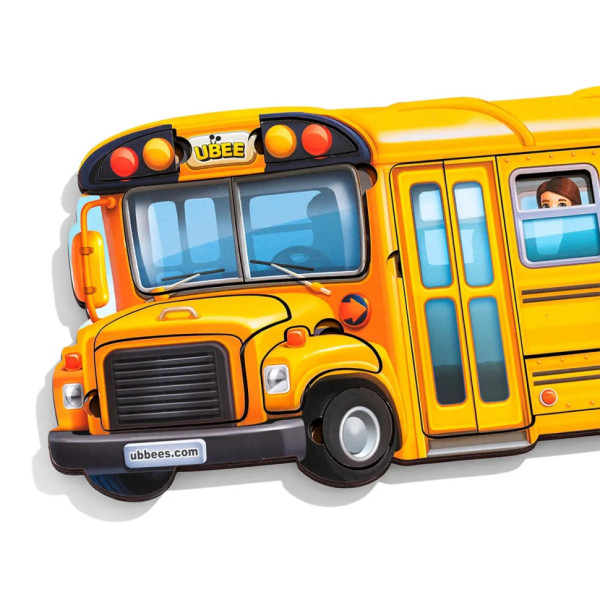 Дерев'яний пазл-вкладиш "Шкільний автобус" (ПСД270) PSD270 (PSD270)