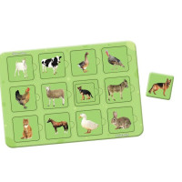 Дерев'яний пазл-сортер "Мама та малюк" Ubumblebees (ПСФ088) PSF088 домашні тварини (PSF088)