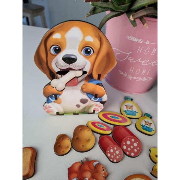 Настільна розвиваюча гра "Нагодуй песиків" Ubumblebees (ПСФ113) PSF113 пазл-сортер (PSF113)