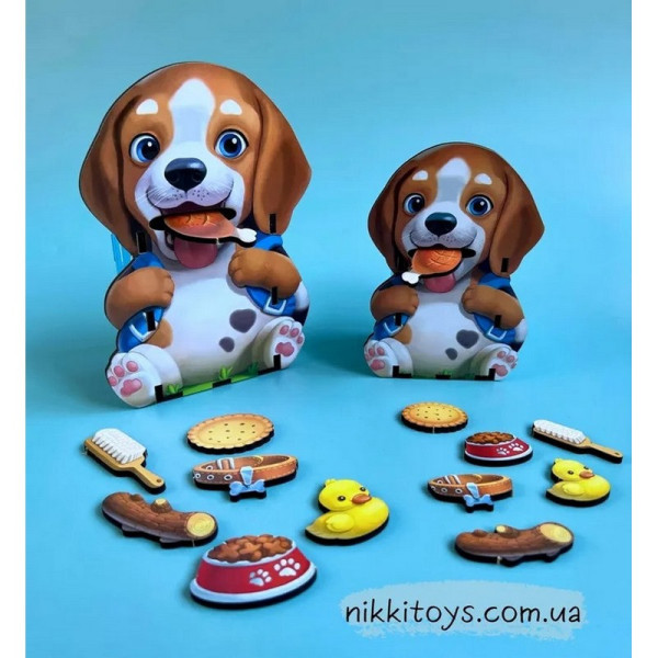 Настільна розвиваюча гра "Нагодуй песиків" Ubumblebees (ПСФ113) PSF113 пазл-сортер (PSF113)