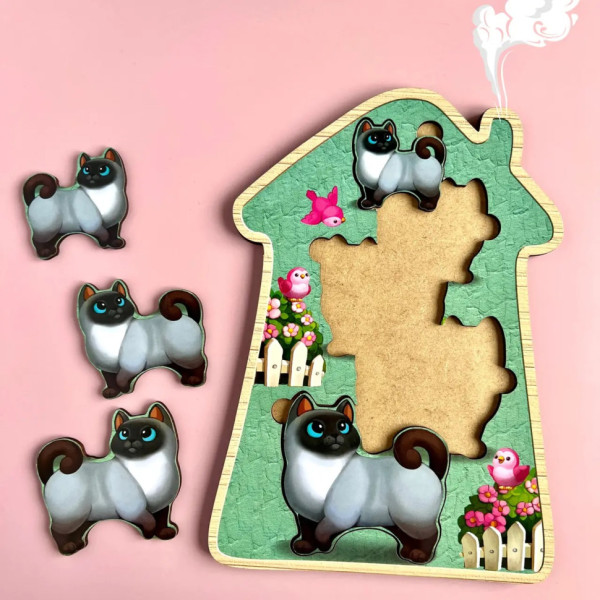 Настільна гра-сортер "Веселі котики"Ubumblebees (ПСФ066) PSF066 більше-менше (PSF066)