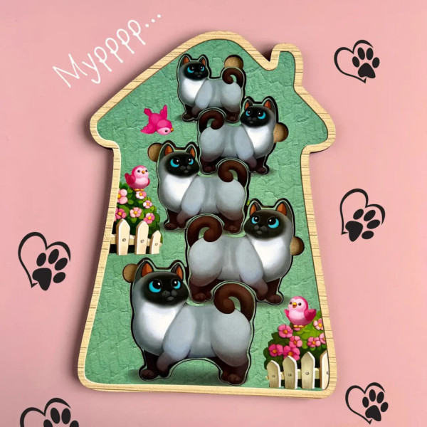 Настільна гра-сортер "Веселі котики"Ubumblebees (ПСФ066) PSF066 більше-менше (PSF066)