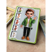 Дерев'яний пазл-вкладиш "Анатомія людини – хлопчик" Ubumblebees (ПСФ026) PSF026 будова тіла (PSF026)