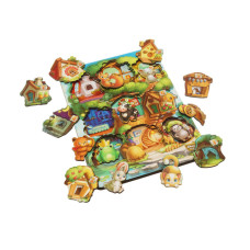 Дерев'яний пазл-вкладиш "Де чий будиночок на дереві?" Ubumblebees (ПСД172) PSD172 тришаровий (PSD172)