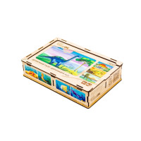 Дерев’яний дитячий пазл 4в1 "Динозаври" Puz-74598, 80 елементів (Puz-74598)