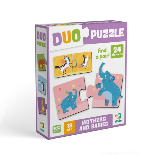 Детский пазл "ДУО-Мама и малыш" 300692, 24 элемента(300692)