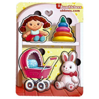 Дерев'яний пазл-вкладиш "Іграшки-2" Ubumblebees (ПСФ117) PSF117 фон із підказкою (PSF117)