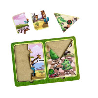 Дерев'яний пазл-вкладиш "Жирафи та крокодили" Ubumblebees (ПСД185) PSD185 в рамці  (PSD185)