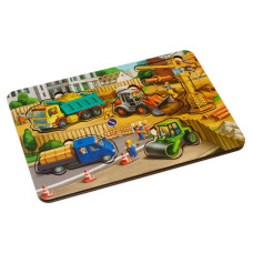 Дерев'яний пазл-вкладиш "Будівництво - 3" Ubumblebees (ПСД147) PSD147 маленький (PSD147)