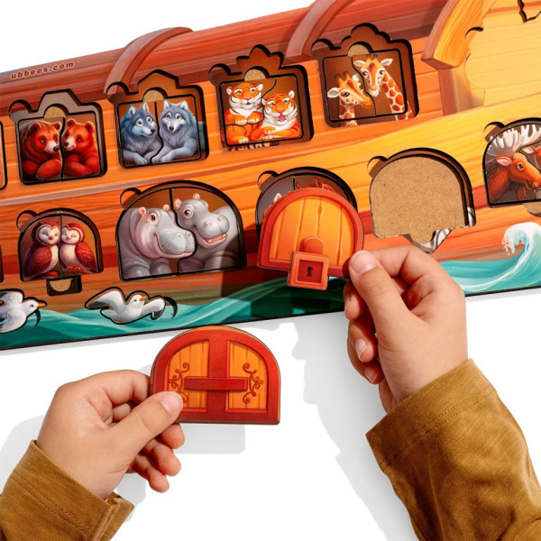 Розвиваючий пазл-вкладиш "Ноїв ковчег" PSD275 з фоном (PSD275)