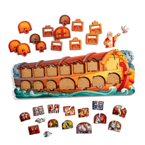 Розвиваючий пазл-вкладиш "Ноїв ковчег" PSD275 з фоном (PSD275)