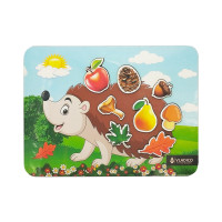 Деревянный пазл-вкладыш "Ежик" 3240-05-007, 34х25 см, 8 элементов (3240-05-007)
