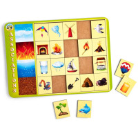 Дерев'яний пазл-вкладиш "Асоціації – стихії" Ubumblebees (ПСФ099) PSF099, 20 плашок (PSF099)