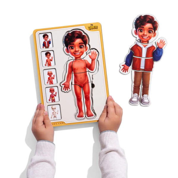 Дерев'яний пазл-вкладиш "Анатомія людини - хлопчик-2" (ПСД261) PSD261 будова тіла (PSD261)