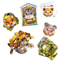 Дерев'яний пазл-вкладиш  "Збери тварин" Ubumblebees (ПСФ134) PSF134, 39 деталей (PSF134)