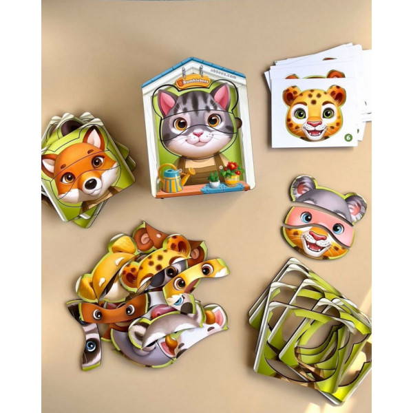 Дерев'яний пазл-вкладиш  "Збери тварин" Ubumblebees (ПСФ134) PSF134, 39 деталей (PSF134)