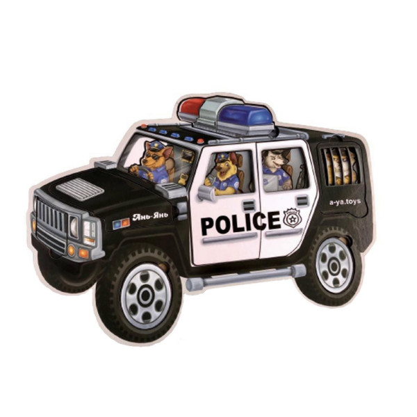 Дерев'яний пазл-сортер "Поліція" Ubumblebees (ПСФ111) PSF111, 25 деталей (PSF111)