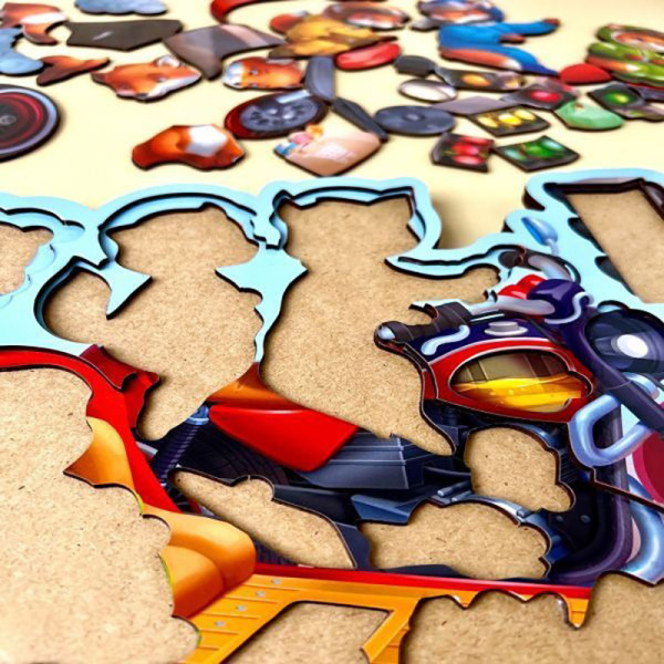 Пазл Багатошарові вкладки "Лисенята на мотоциклі" (ПСД211) PSD211, 39 елементів (PSD211)