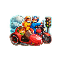 Пазл Багатошарові вкладки "Лисенята на мотоциклі" (ПСД211) PSD211, 39 елементів (PSD211)