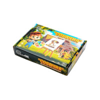 Деревянный пазл-раскраска А5 "Собачка" Puz-22940 кисточка, краски, клейкая пленка(Puz-22940)