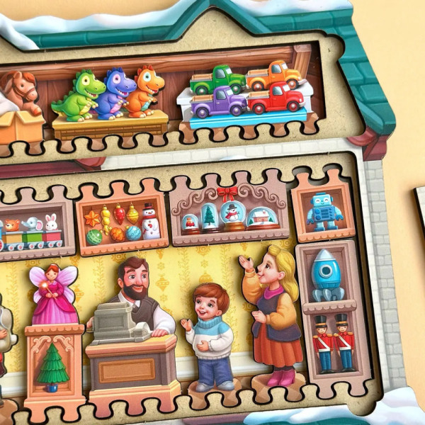Двошаровий пазл-вкладиш "Магазин іграшок" PSD304 (ПСД304) (PSD304)