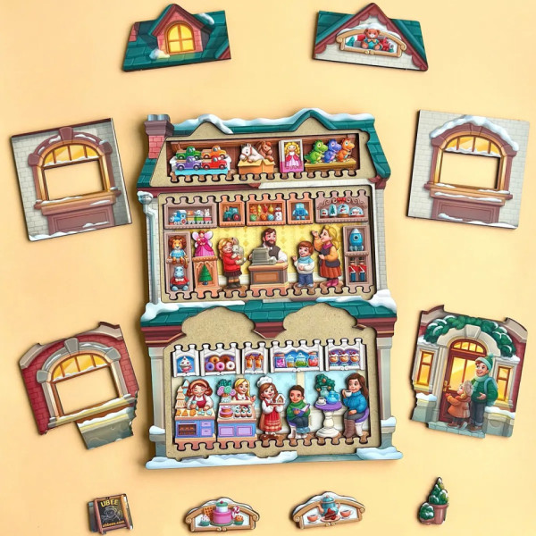 Двошаровий пазл-вкладиш "Магазин іграшок" PSD304 (ПСД304) (PSD304)