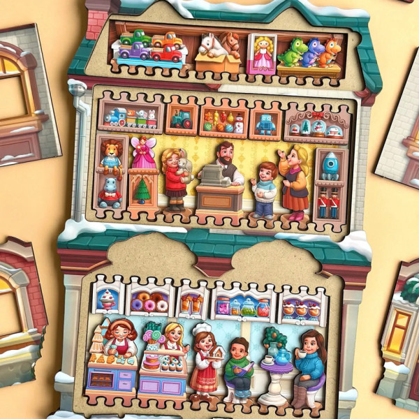 Двошаровий пазл-вкладиш "Магазин іграшок" PSD304 (ПСД304) (PSD304)