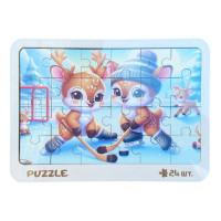 Новогодний пазл-вкладыш "Олененка" 3240-19-005, 16х22 см (3240-19-005)
