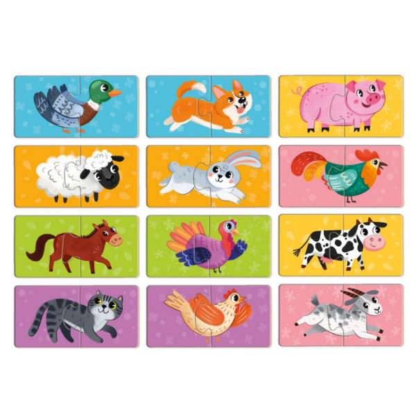 Детский пазл "ДУО-Животные-половинки" 300689, 24 элемента(300689)