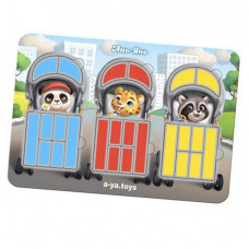 Дерев'яний пазл-сортер "Коляски" Ubumblebees (ПСФ089) PSF089, 27 деталей та 12 карток (PSF089)