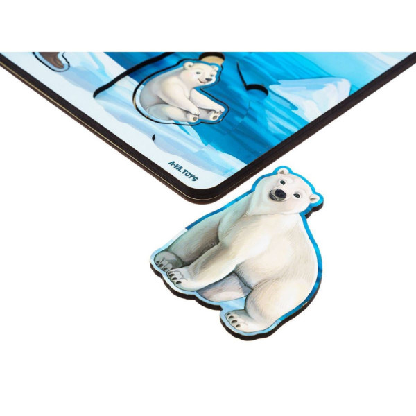 Дерев'яний пазл-вкладиш "Арктика" Ubumblebees (ПСД102) PSD102 мама та малюк (PSD102)