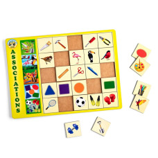 Дерев'яний пазл-вкладиш "Асоціації - 3" Ubumblebees (ПСД100) PSD100, 25 плашок (PSD100)