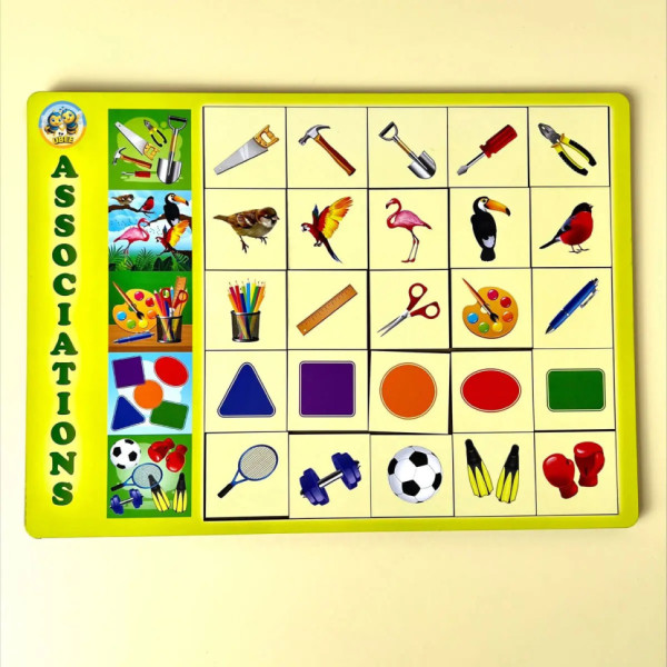 Дерев'яний пазл-вкладиш "Асоціації - 3" Ubumblebees (ПСД100) PSD100, 25 плашок (PSD100)