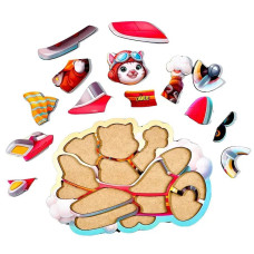 Дерев'яний контурний пазл "Котик пілот" (ПСД281) PSD281 (PSD281)