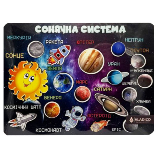 Дерев'яний пазл-вкладиш "Космос" 3240-05-001 розмір 33х25 см (3240-05-001)