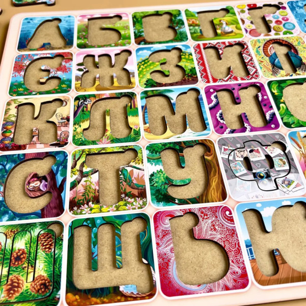 Дерев'яний пазл "Український алфавіт" Ubumblebees (ПСФ138) PSF138 (PSF138)