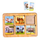 Дерев'яний пазл-сортер "Дивовижні звірятка" Ubumblebees (ПСФ090) PSF090, 6 картинок тварин (PSF090)