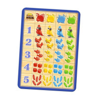 Дерев'яний пазл-сортер "Порівняй та підбери" Ubumblebees (ПСФ108) PSF108 колір та рахунок  (PSF108)