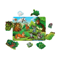 Дерев'яний сортер-пазл "А де ж звірі?" Ubumblebees (ПСФ002) PSF002 серія "ліс" (PSF002)