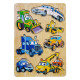 Дерев'яний пазл-вкладиш "Машинки-великий" Ubumblebees (ПСД058) PSD058, 7 елементів (PSD058)