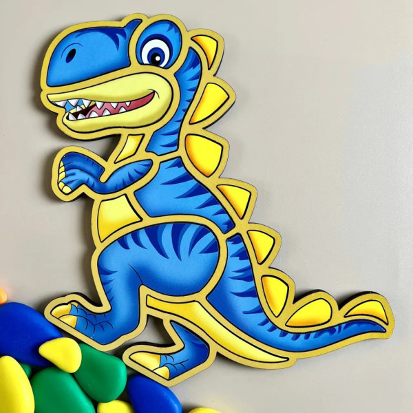 Дерев'яний пазл-вкладиш "Динозавр" Ubumblebees (ПСД092) PSD092 пазл-контур (PSD092)