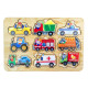 Дерев'яний пазл-вкладиш "Транспорт" Ubumblebees (ПСД130) PSD130, 9 елементів (PSD130)
